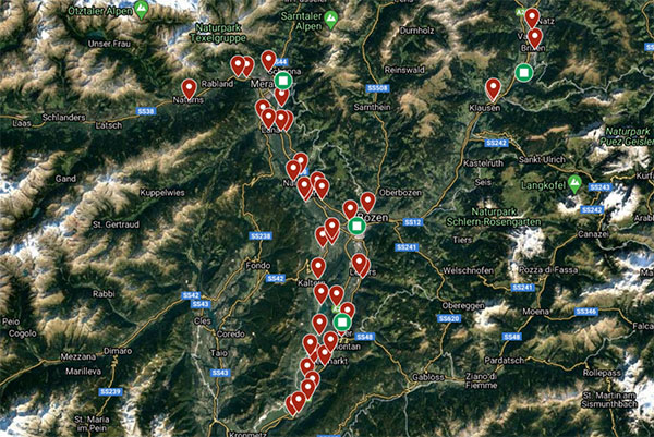 Vespa samurai rilasciata anche in Alto Adige, la mappa