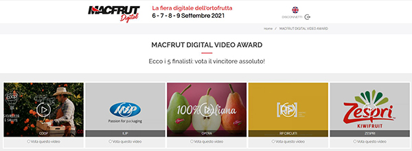 Macfrut Video Award, i nomi delle 5 aziende finaliste