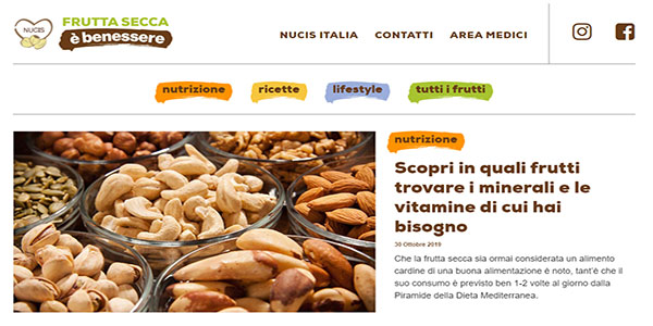 Nucis Italia rinnova il sito e sbarca su Instagram