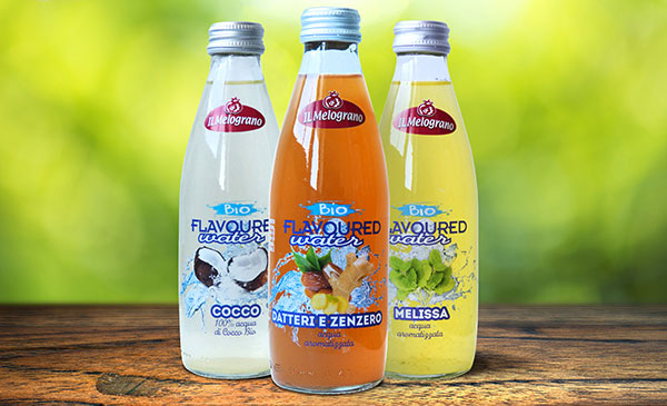 Flavoured Waters, da Il Melograno acque aromatizzate bio