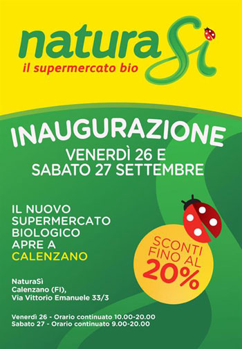 innaugurazione supermercato naturasi a calenzano