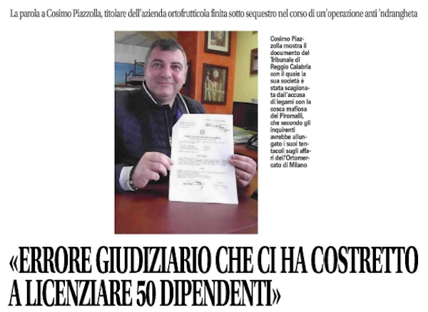 OrtoPiazzolla: «Scagionati dalle accuse, ora si riparte»
