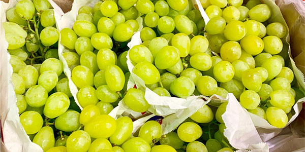 Uva da tavola d'importazione, buona richiesta e prezzi alti