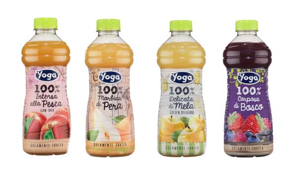 Succhi Yoga 100% solo frutta in quattro gusti
